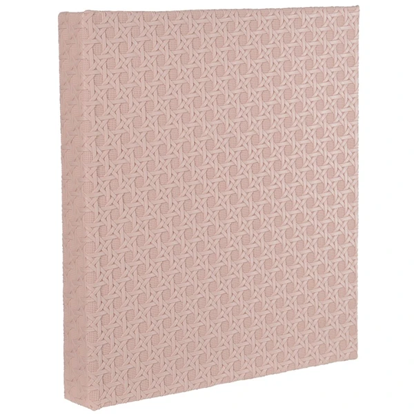 Caixa livro decorativa de MDF com revestimento em PU rose 25x23x3,5