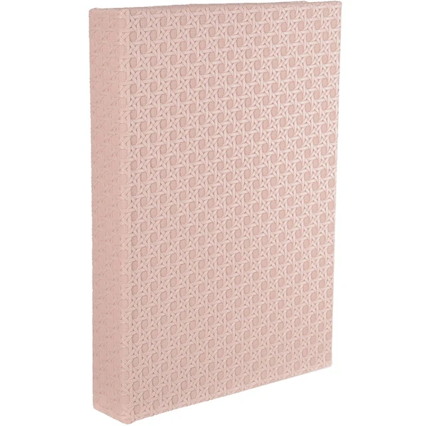Caixa livro decorativa de MDF com revestimento em PU rose 31,5x23x4,5