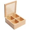 Caixa organizadora de bambu Treliça Wolff 17x16x7,5