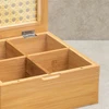 Caixa organizadora de bambu Treliça Wolff 17x16x7,5
