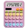 Calculadora eletrônica de mesa à pilha ou energia solar Candy Color