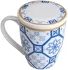 Caneca com tampa e filtro infusor de chá Braga Lyor 310 ml