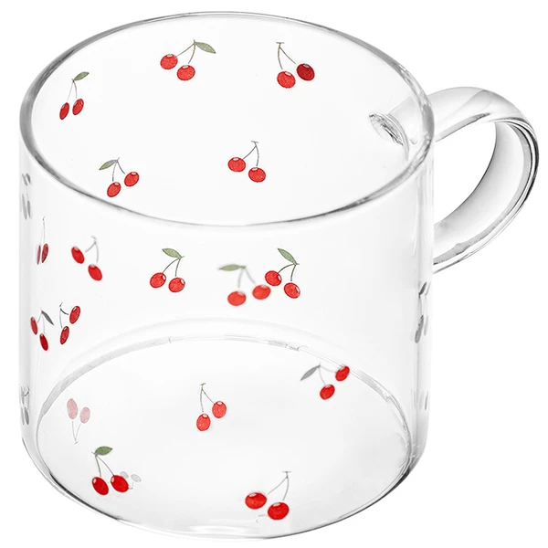 Caneca de vidro borossilicato Cherry Lyor 125 ml