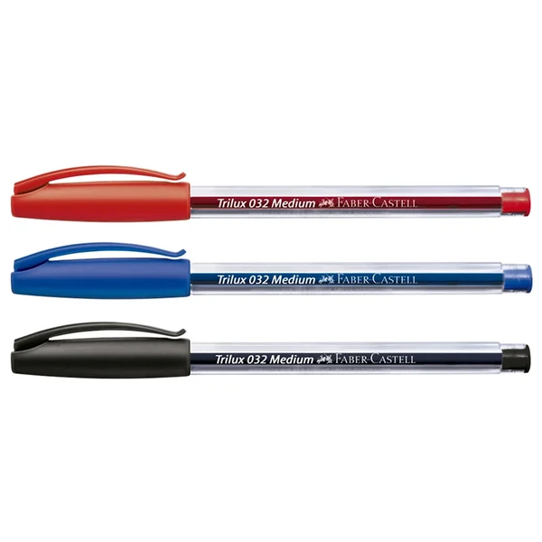 Caneta esferográfica Trilux Faber-Castell 1,0 mm 3 cores