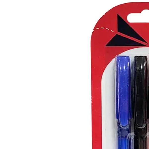 Caneta esferográfica com grip emborrachado 0.7 mm 3 unidades