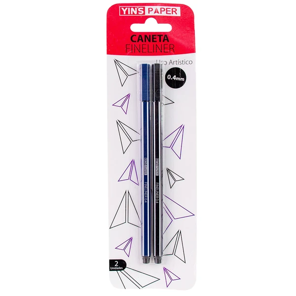 Caneta fineliner hidrográfica com ponta fina 0.4 mm 2 peças