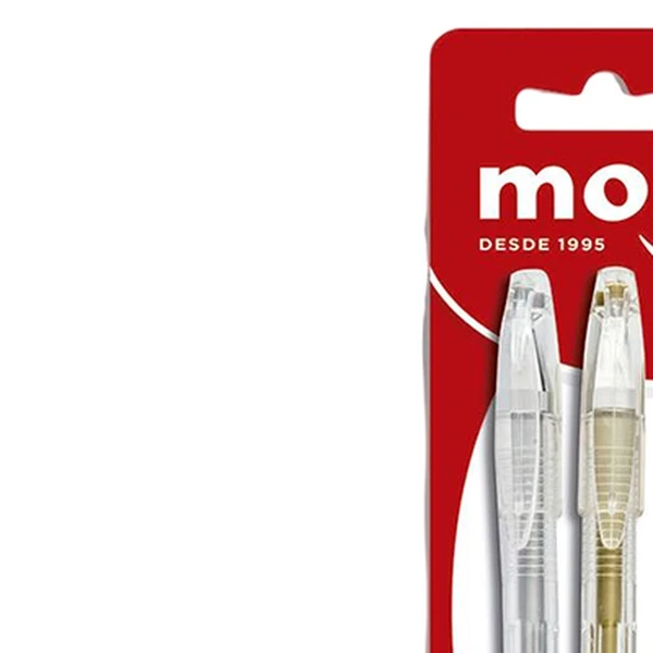Caneta gel metálica prata e dourada Molin 0,7 mm 2 unidades