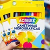 Caneta hidrográfica Acrilex 12 cores