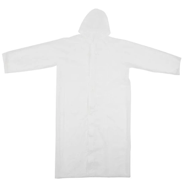 Capa de chuva com capuz descartável para adultos (tamanho único)