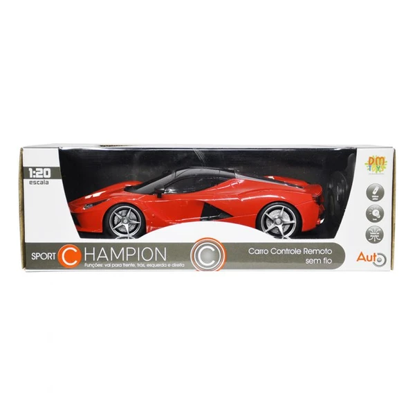 Carrinho com controle remoto sem fio Sport Champion 1:20