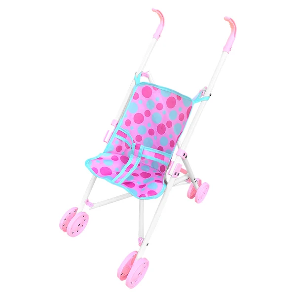 Carrinho de boneca com suporte para as mãos modelo haste guarda-chuva Passeio Divertido 23x22x53