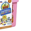 Carrinho de compras infantil com comidinhas de brinquedo