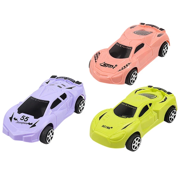 Carrinho de corrida à fricção 3 unidades