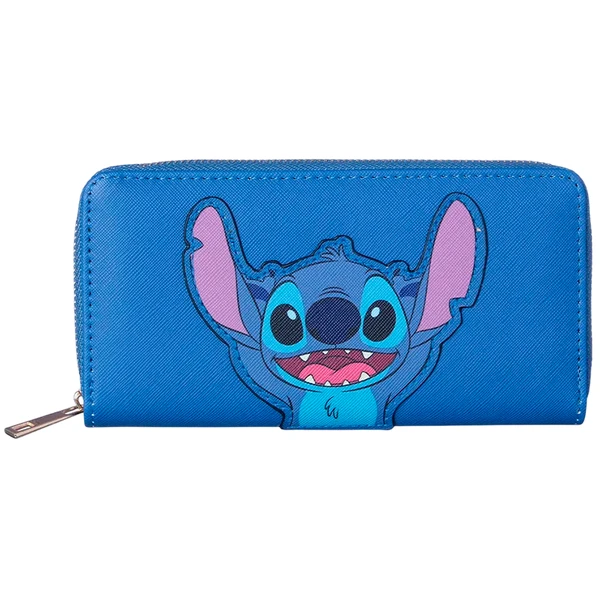 Carteira feminina grande com zíper Stitch Disney Zona Criativa 19x10