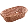 Cesta oval de plástico trançado Rattan Lyor 24x17x7