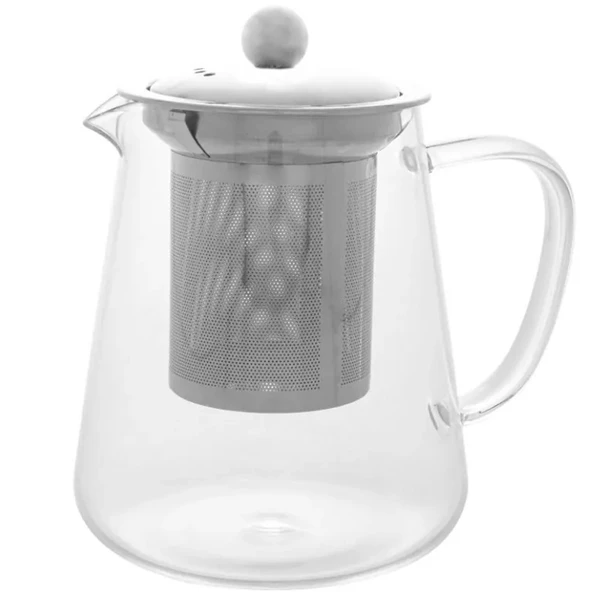 Chaleira de vidro borossilicato com filtro infusor em inox Lyor 750 ml
