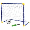 Chute a gol com trave, bola de futebol e bomba de ar
