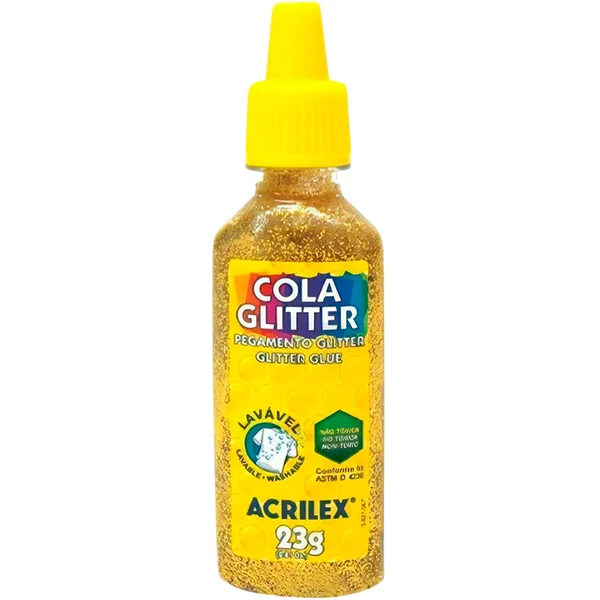 Cola glitter Acrilex 23 g - ouro