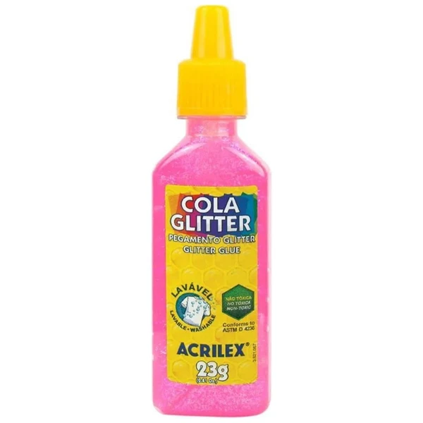 Cola glitter Acrilex 23 g - pink