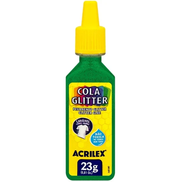 Cola glitter Acrilex 23 g - verde