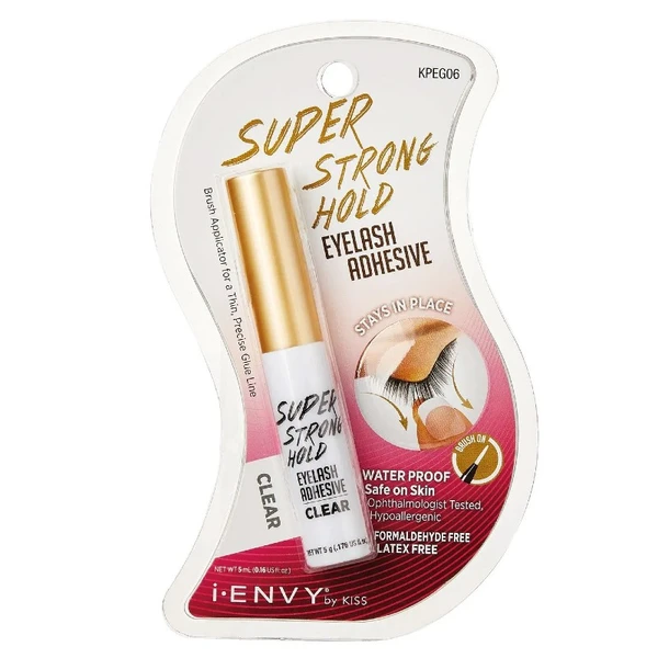 Cola para cílios postiços Super Fixação incolor I-Envy Kiss NY