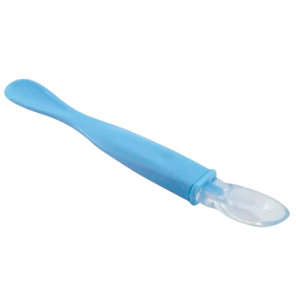 Colher para bebê com ponta de silicone