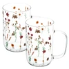 Conjunto 2 canecas de vidro borossilicato Bouquet Wolff 280 ml