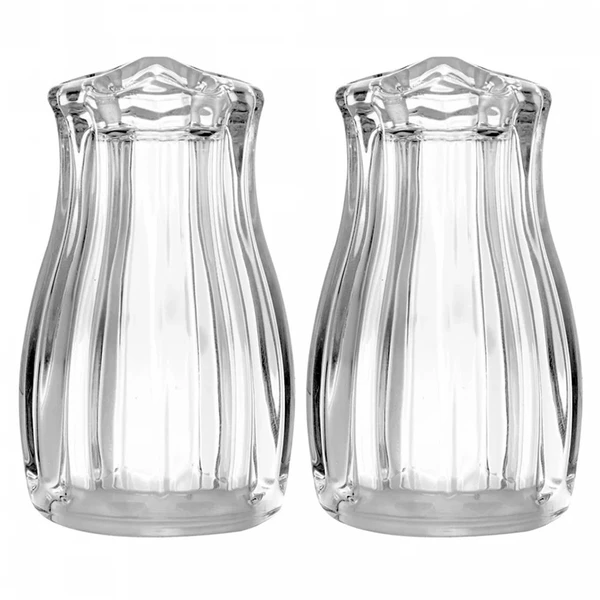 Conjunto 2 porta condimentos de cristal saleiro e pimenteiro Pétala Wolff