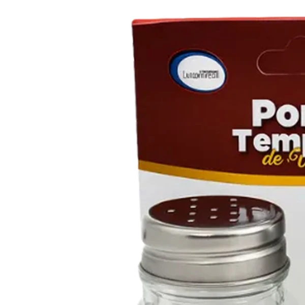 Conjunto 2 saleiros de vidro com tampa metálica 70 ml 4x9