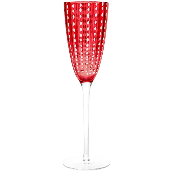 Conjunto 2 taças de vidro para champanhe Orquídea vermelha Lyor 200 ml