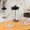 Conjunto 2 xícaras de cristal com pires para café com fio de ouro Radial Lyor 90 ml