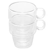 Conjunto 2 xícaras para café empilháveis com parede dupla Wolff 90 ml
