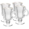 Conjunto 4 taças de vidro com fio de ouro para cappuccino Lines Wolff 240 ml