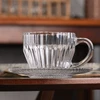 Conjunto 4 xícaras de cristal com pires para café Imperatriz Wolff 110 ml
