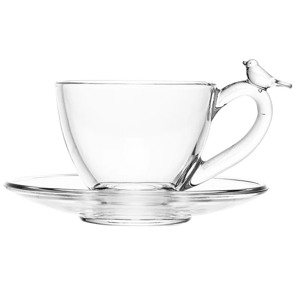 Conjunto 4 xícaras de cristal para café Bird Wolff 80 ml