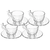 Conjunto 4 xícaras de cristal para chá Bird Wolff 180 ml