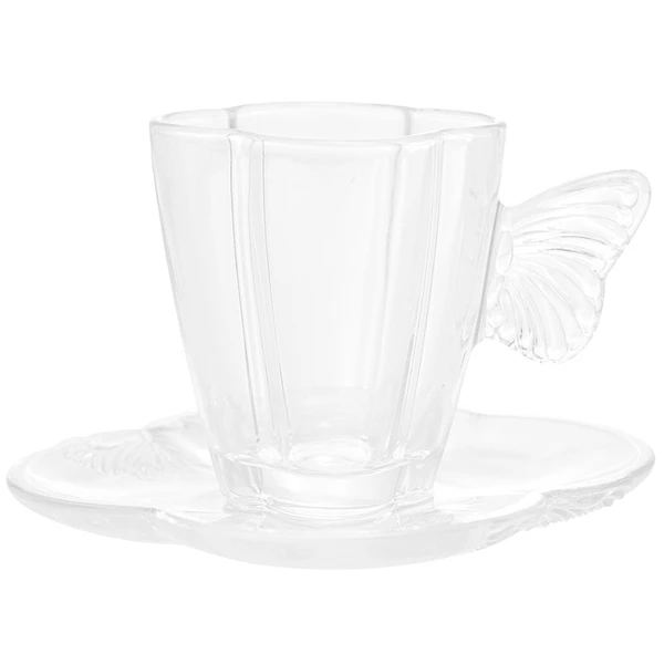 Conjunto 4 xícaras de vidro para café Butterfly Wolff 80 ml
