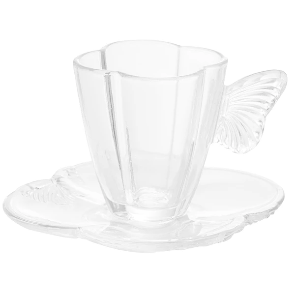 Conjunto 4 xícaras de vidro para chá Butterfly Wolff 180 ml