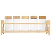 Conjunto 5 porta condimentos com suporte de bambu Wolff