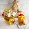 Conjunto 6 xícaras de porcelana para café com suporte Versa dourado Wolff 90 ml