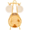 Conjunto 6 xícaras de porcelana para café com suporte Versa dourado Wolff 90 ml