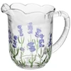 Conjunto de jarra 1,3 litros com 6 taças de cristal 240 ml para servir Lavanda Hand Painting Lyor