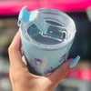 Copo com tampa hermética Stitch e Angel Disney Zona Criativa 500 ml