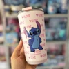Copo com tampa hermética Stitch e Angel Disney Zona Criativa 500 ml