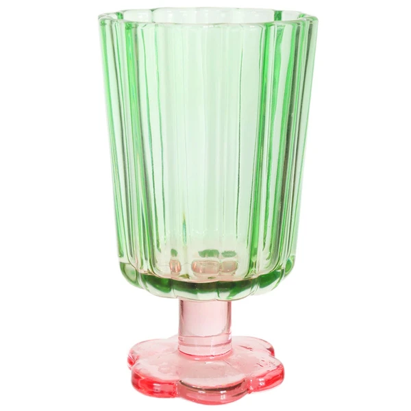 Copo de vidro em formato de flor Candy Vibrante 8x13,7