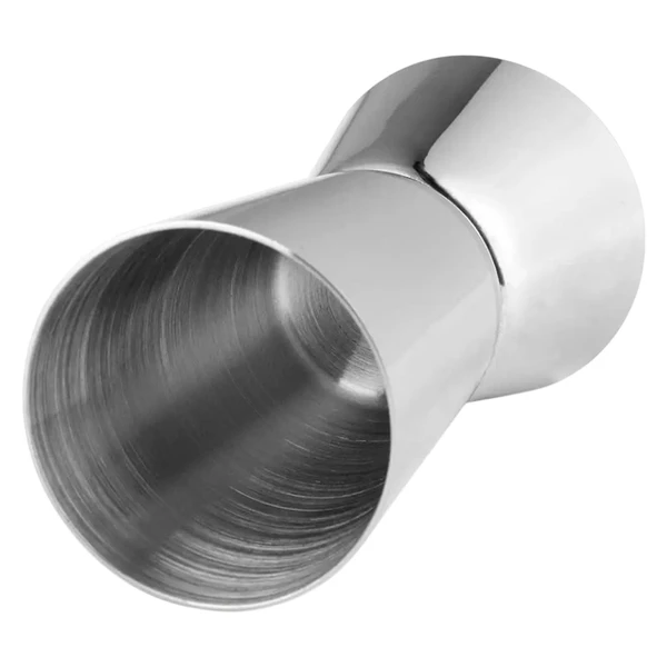 Copo dosador duplo em inox para bebidas 25 ml e 50 ml