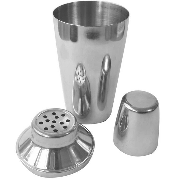 Coqueteleira em aço inox com tampa e peneira 500 ml 8x8x22