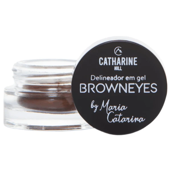 Delineador em gel marrom à prova d'água BrownEyes by Maria Catarina Catharine Hill