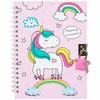 Diário infantil fofo com cadeado e chave Unicórnio 13x18 48 folhas