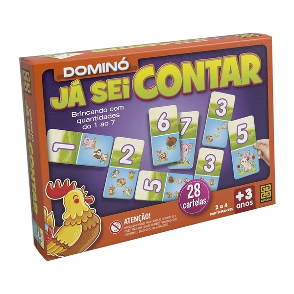 Dominó Já Sei Contar 28 peças